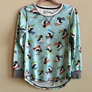 PJ Salvage Thermal Velour Penguin Top